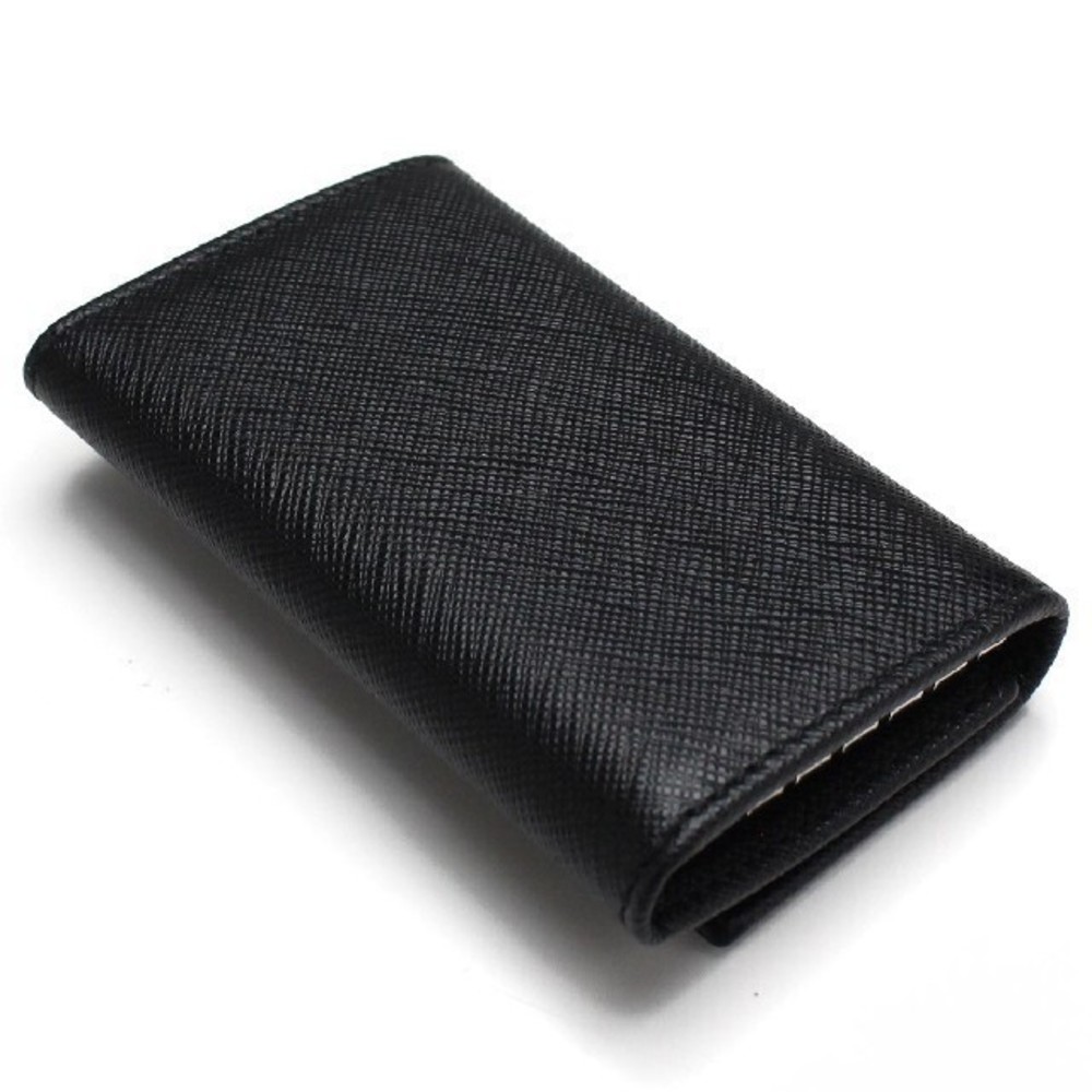 Prada Triangolo Key Saffiano Black Case